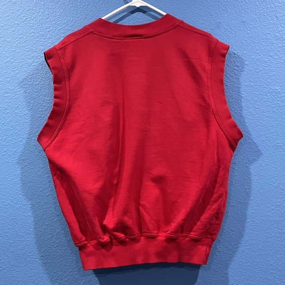 Vintage Pivot Sportware Red Golf Vest Embroidered Men Size Large - Picture 3 of 14